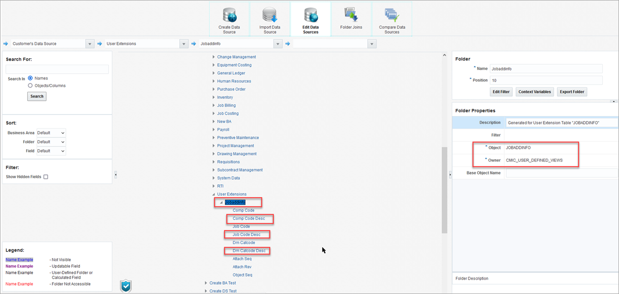 Creating BIFriendly UserDefined Views from User Extension Tables