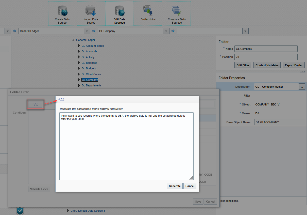 Screenshot of pop-up window launched from [Al] button.
