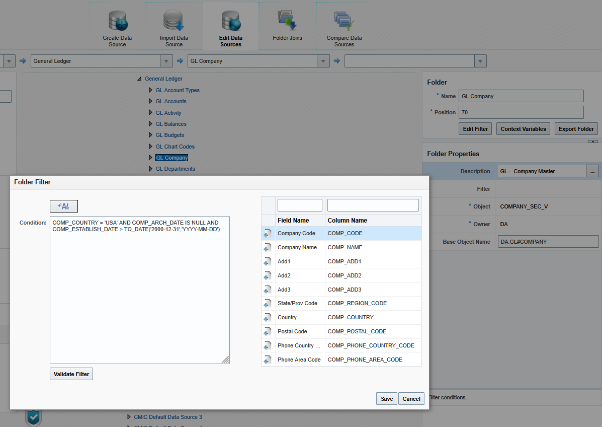 Screenshot of the Fliter Folder pop-up window with the AI-generated filter generated.