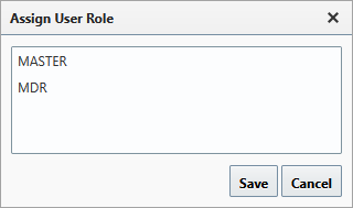 Screenshot of Assign User Role pop-up window.