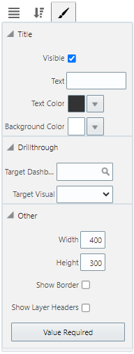 Screenshot of Format tab from Crosstab Visualization.