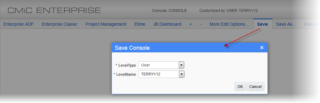 Screenshot of Save Console