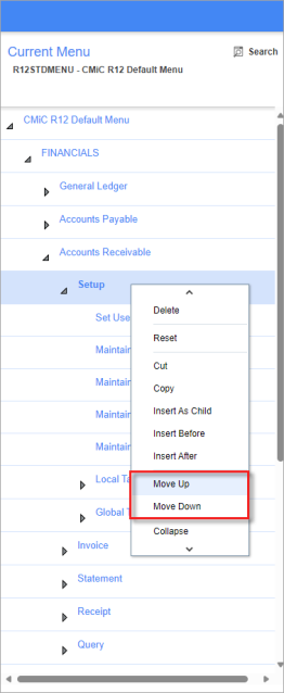Screenshot of Treeview Builder with context menu