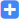 Image of Plus icon, white cross on blue square