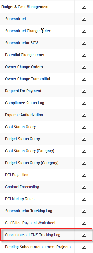 Screenshot of Role Maintenance - Assign Menu access