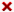 Image of Delete icon, red x