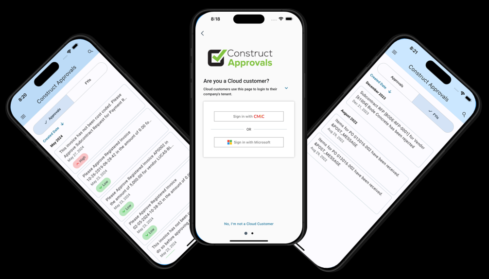 Screenshot of Construct APR app.