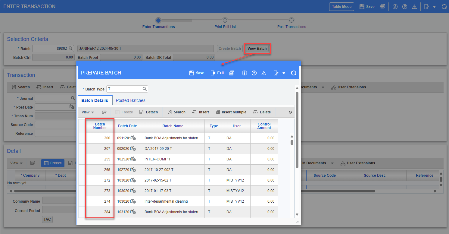 Screenshot of Prepare Batch pop-up