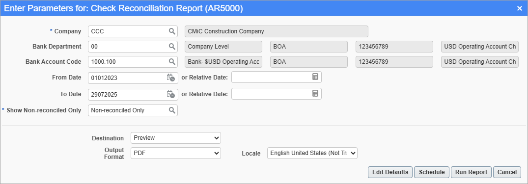 Accounts Receivable - Check Reconciliation