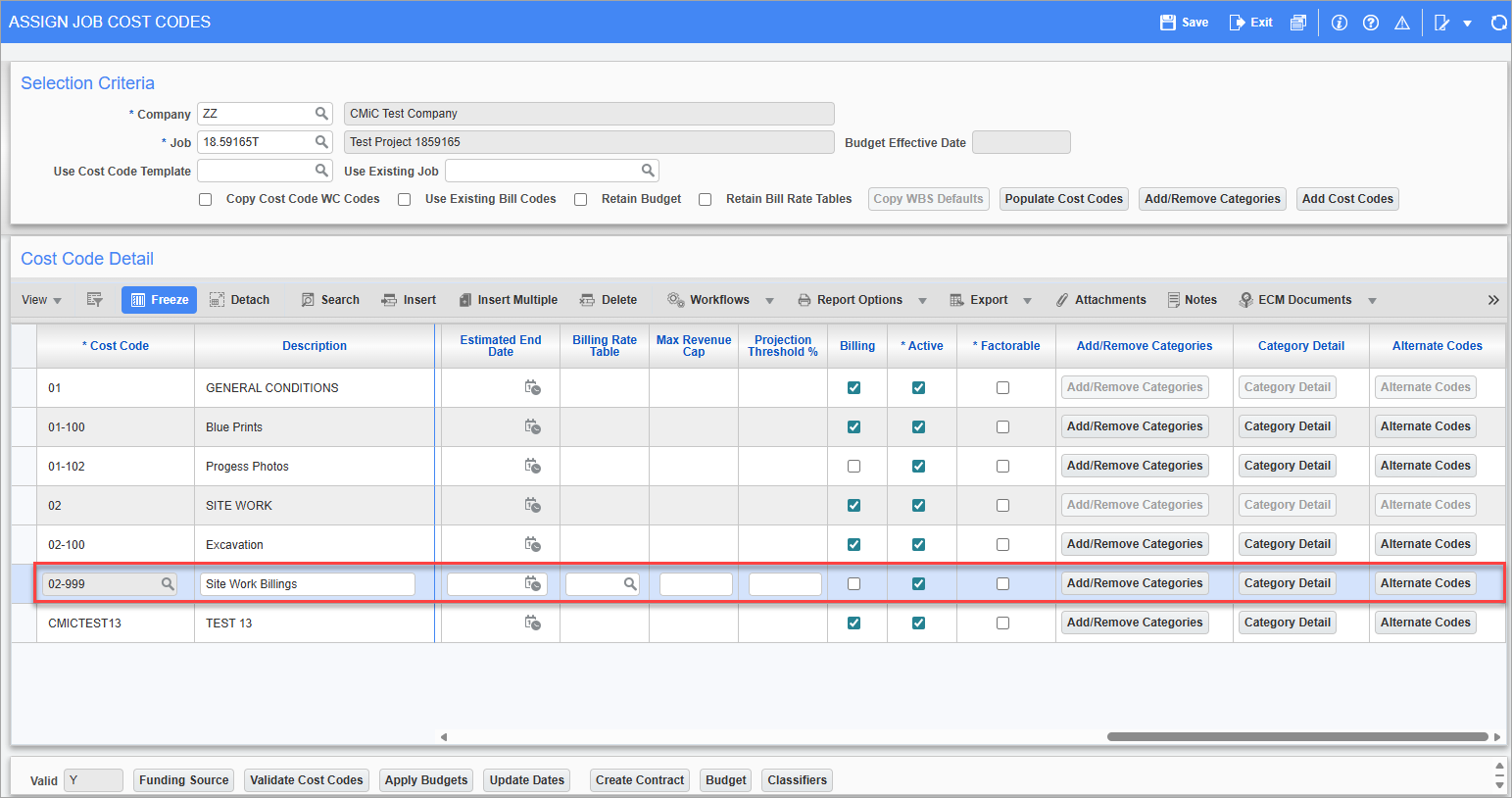 Contract Forecasting - Bid Items in CMiC Field