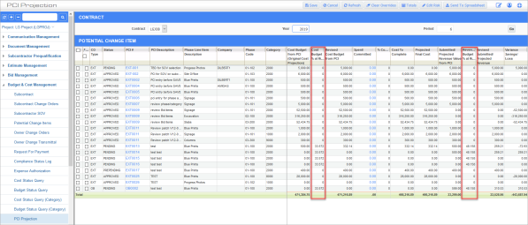 Contract Forecasting - Setup - CMiC Field