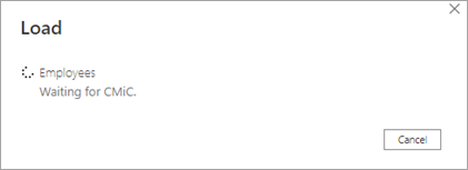 Example of the Loading window