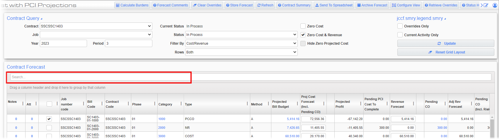 CMiC Field - Contract Forecasting Enhancements