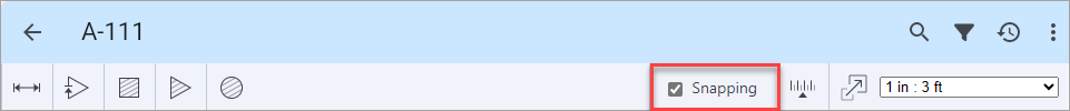 Screenshot of Drawings with Snapping box highlighted