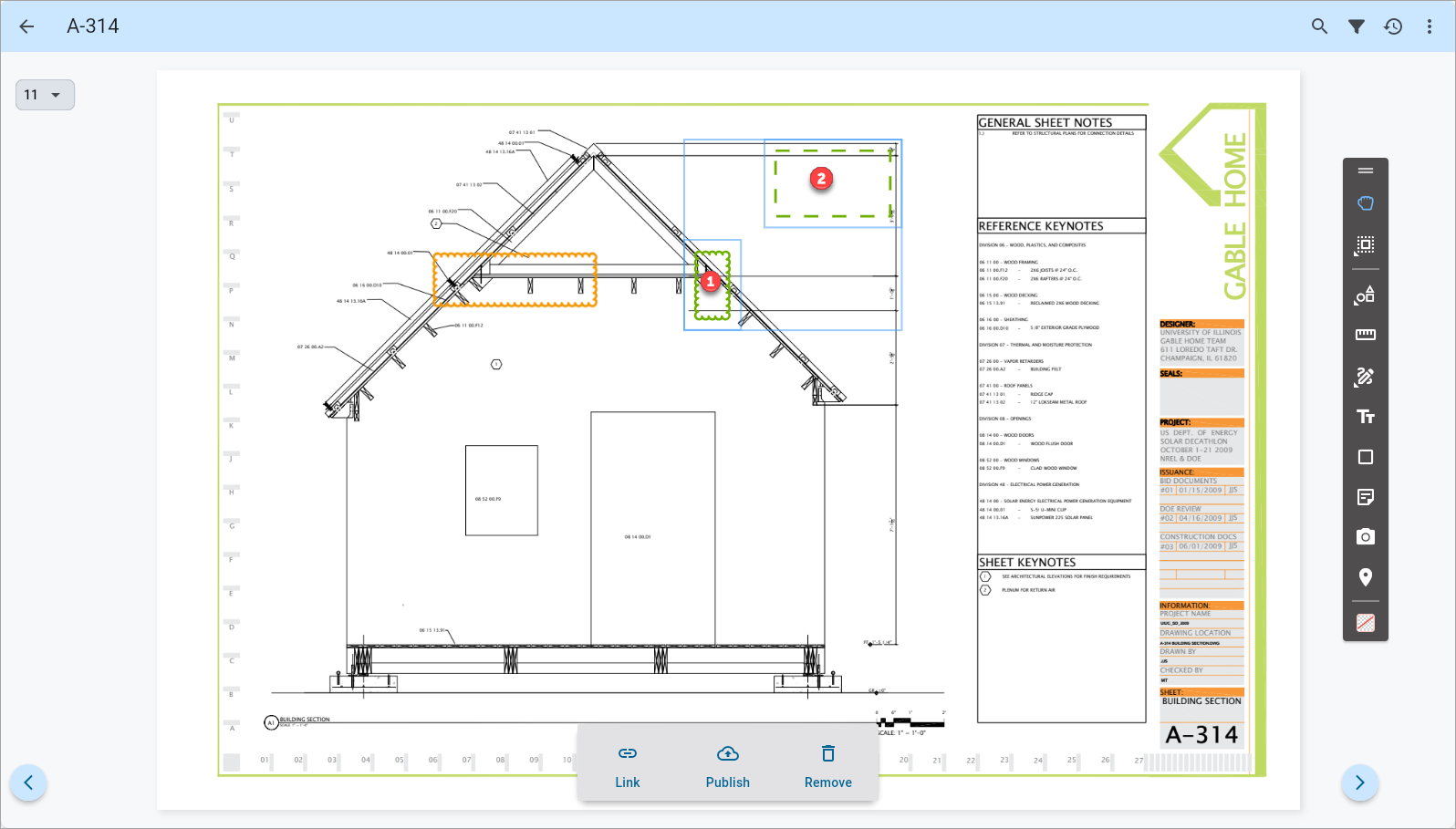 Screenshot of Drawings with multiselect tool