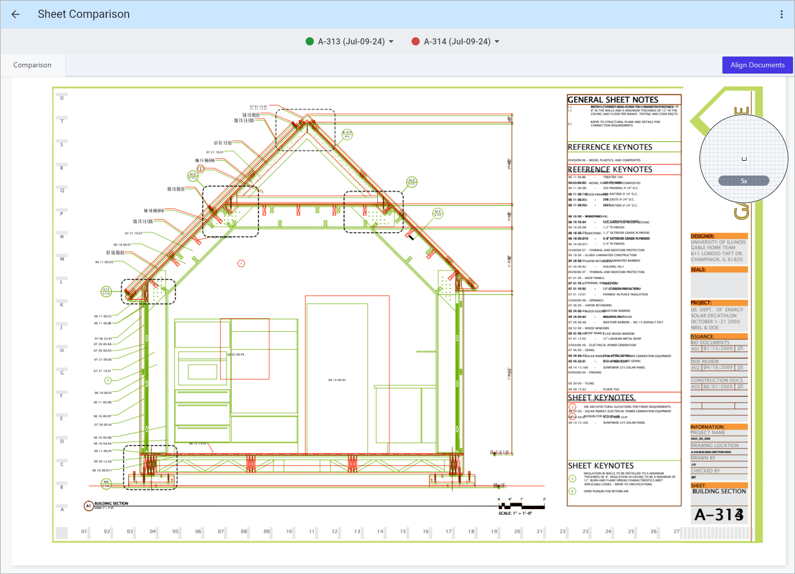 Screenshot of Sheet Comparison