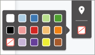 Screenshot of Default Color icon's color palette being launched.