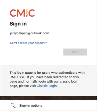 Screenshot of Collaborate Gateway registration and login with Azure.
