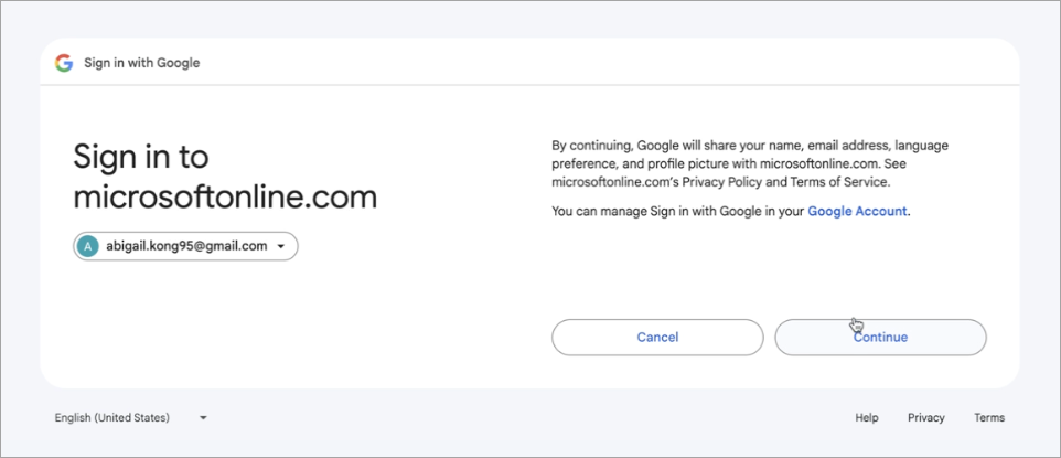 Screenshot of Collaborate Gateway registration and login with Azure.