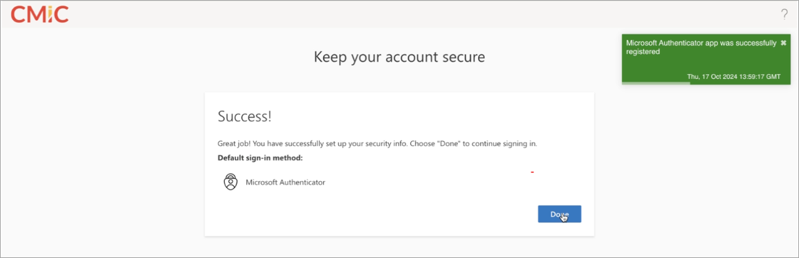 Screenshot of Collaborate Gateway registration and login with Azure.