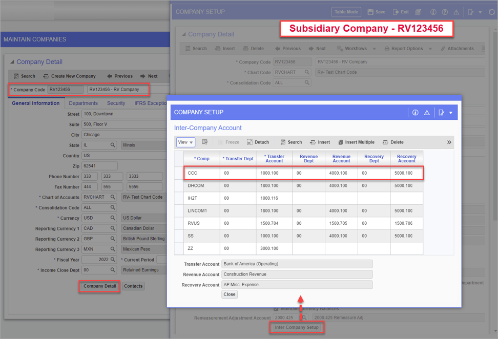 Subsidiary Company Setup