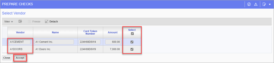 Accounts Payable - Prepare Checks