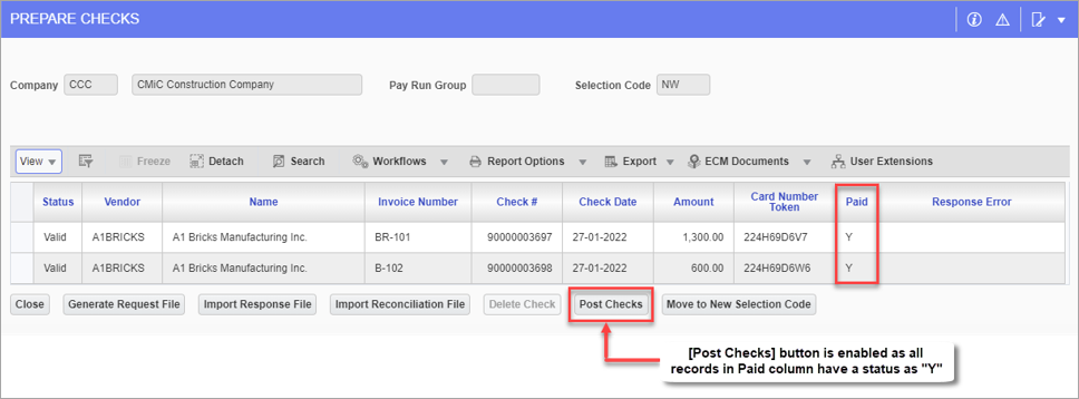 Accounts Payable - Prepare Checks