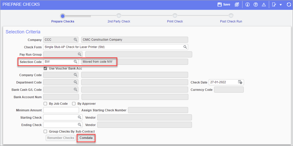 Accounts Payable - Prepare Checks