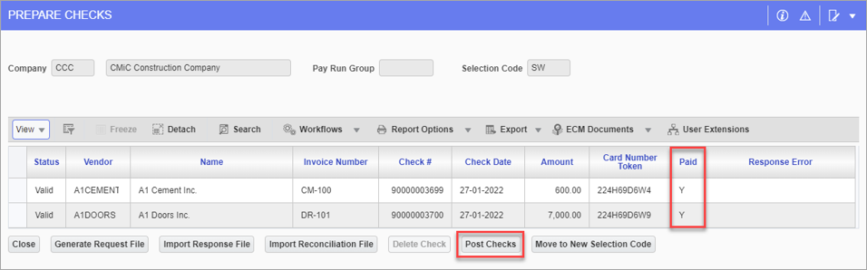 Accounts Payable - Prepare Checks