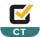 Construct CT logo, checkmark in box with CT.