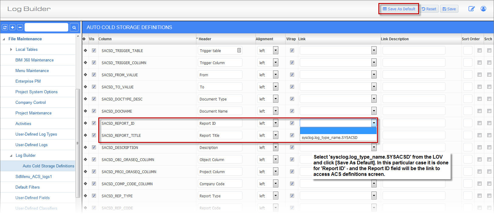 Enterprise Content Management - Log Builder for Auto Cold Storage ...