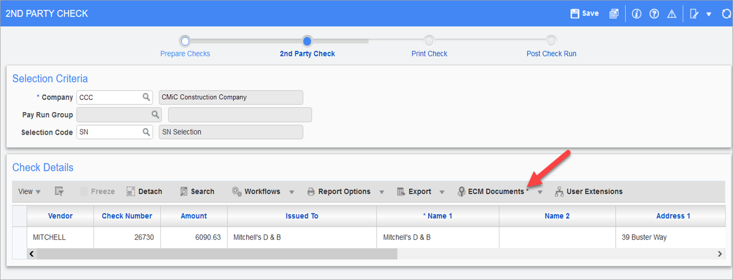 Enterprise Content Management - Upload ECM Documents to 2nd Party Check