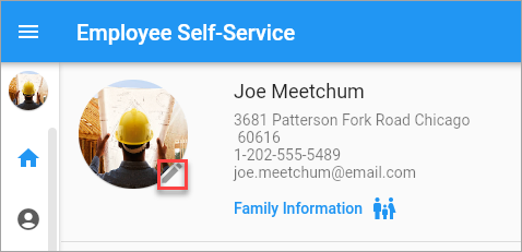 Screenshot of Contact Picture on home screen.