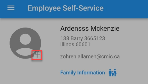 Screenshot of Contact Picture on home screen.