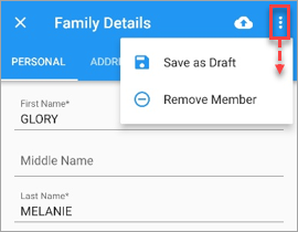 Screenshot of Remove Member option in menu.