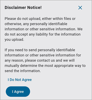 Screenshot of Disclaimer Notices.