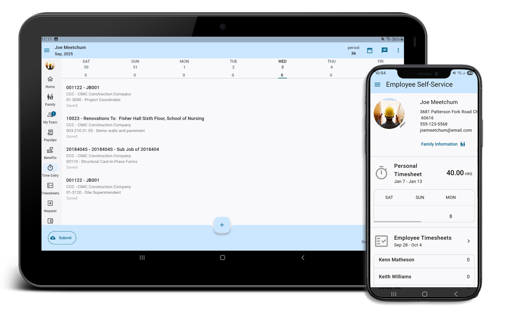 Image of Construct ESS on tablet and mobile.