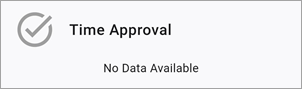 Screenshot of Timesheet Approval Tile Detail showing no data available.