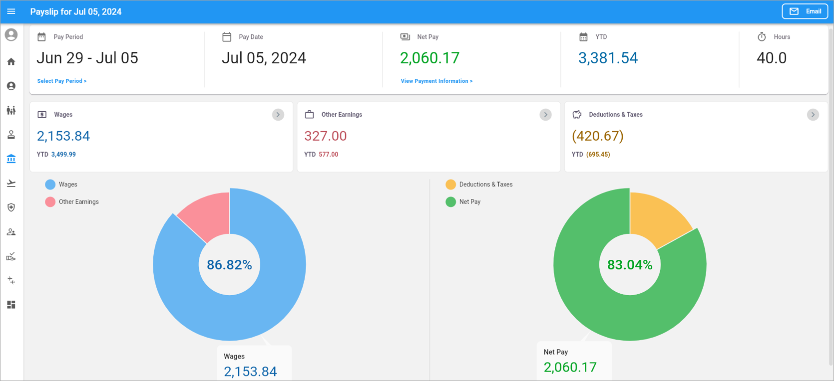 Screenshot of Payslip