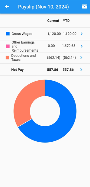 Screenshot of Payslips