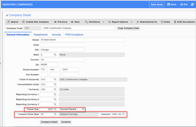 Screenshot of Maintain Companies.