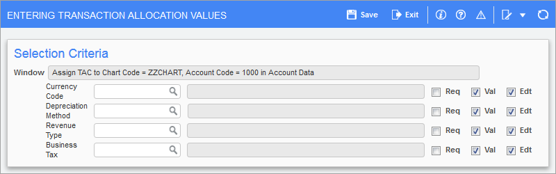 Maintain Accounts (Chart of Accounts)