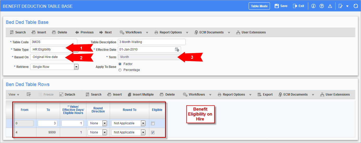 Screenshot of  Benefit Deduction Table Base.