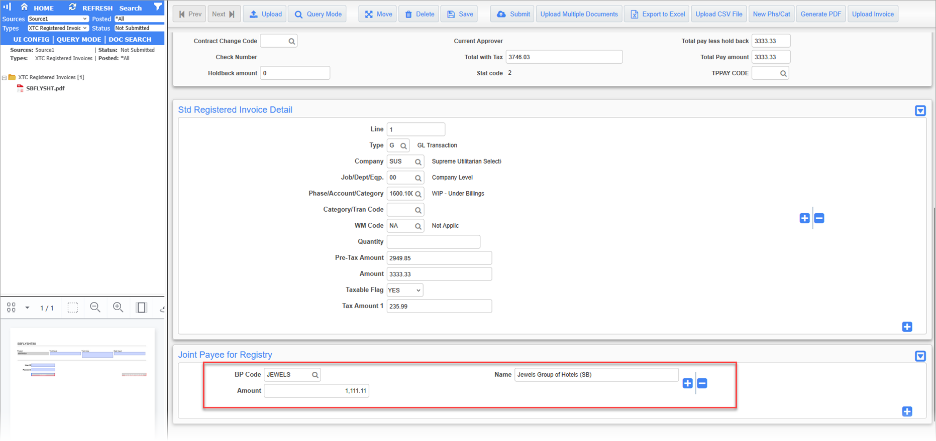 Screenshot of the flysheet in Image Manager