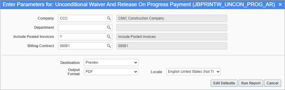 Screenshot of Unconditional Waiver And Release On Progress Payment