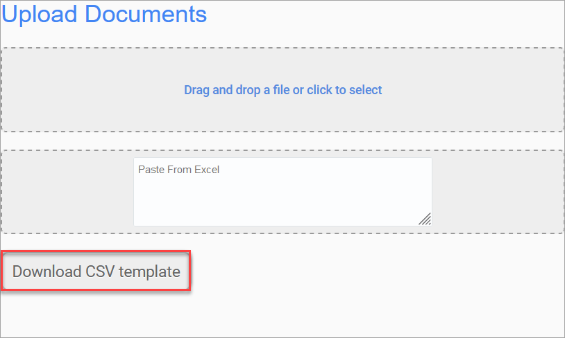 Upload Documents pop-up window