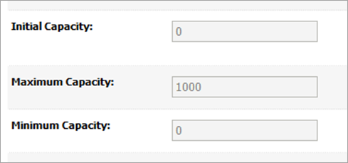 Typical default of JDBC Connection Pool Settings of oddb