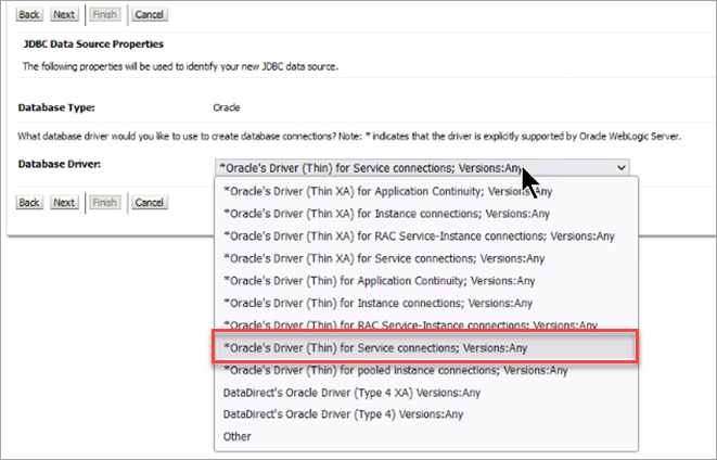 Selecting the right Database Driver