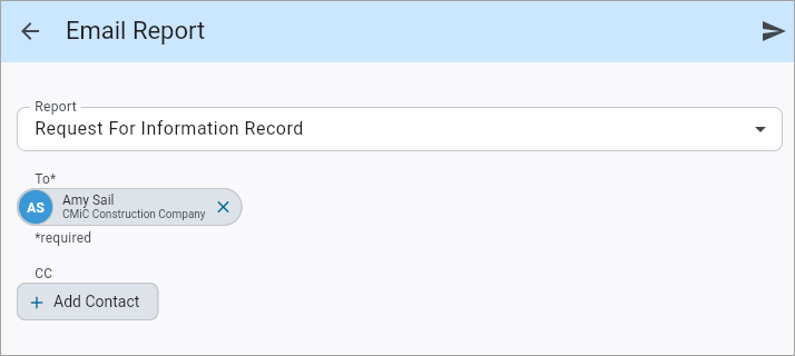 Screenshot of Email Report.