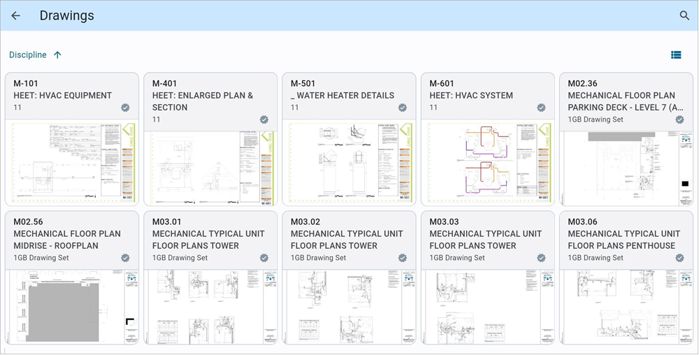 Screenshot of Drawings